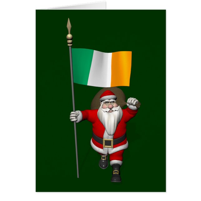 Santa Claus Avec L'Ensigne D'Irlande (Devant)