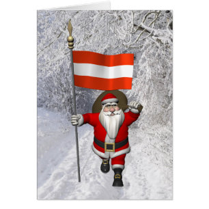 Santa Claus Avec L'Ensigne D'Österreich