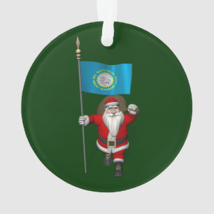 Santa Claus Avec L'Ensigne Du Dakota Du Sud
