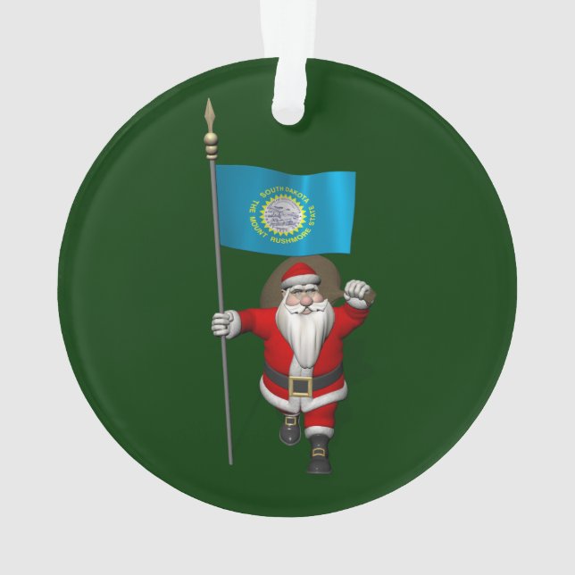Santa Claus Avec L'Ensigne Du Dakota Du Sud (dos)