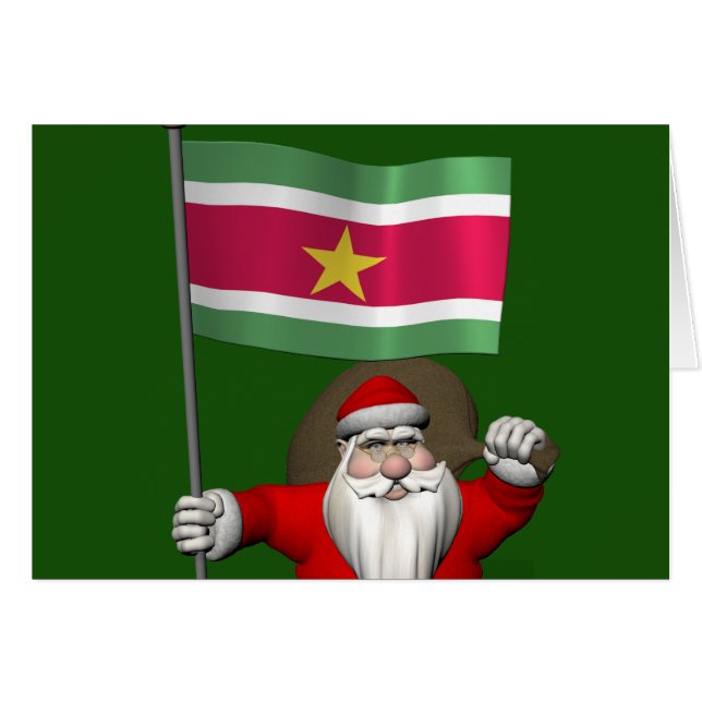 Santa Claus Avec L'Ensigne Du Surinam (Devant horizontal)