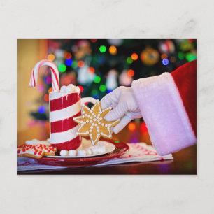 santa claus cookies carte postale