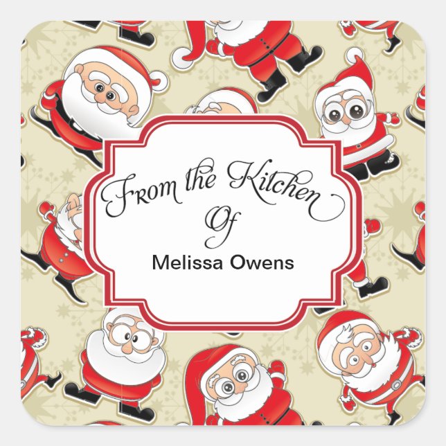 Santa Claus De la cuisine de Baking Stickers (Devant)