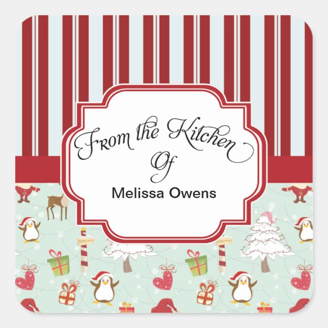 Santa Claus De la cuisine de Baking Stickers (Devant)