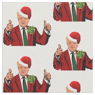 santa claus donald trump tissu de noël
