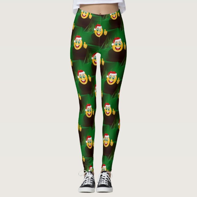 santa claus emojis leggings (Devant)