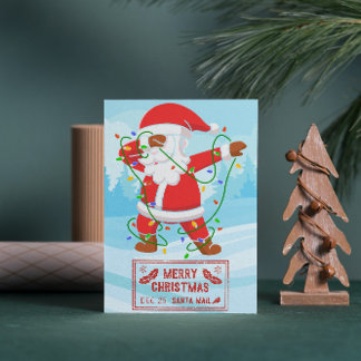 Santa Claus en difficulté Funny Christmas Carte po