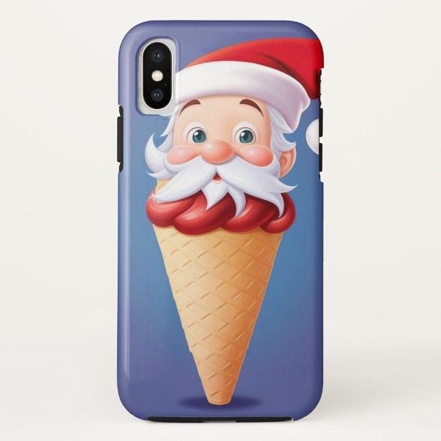 Santa Claus Ice Cream Cone iPhone / coque ipad (Santa Claus, Christmas Theme ice cream Cone iPhone Case!)