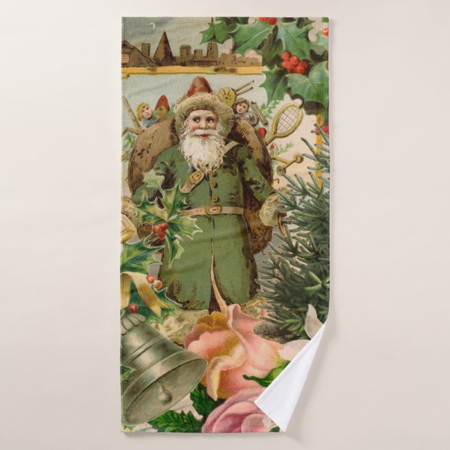 Santa Claus Noël Antiquité Belle Art (Serviette de bain)