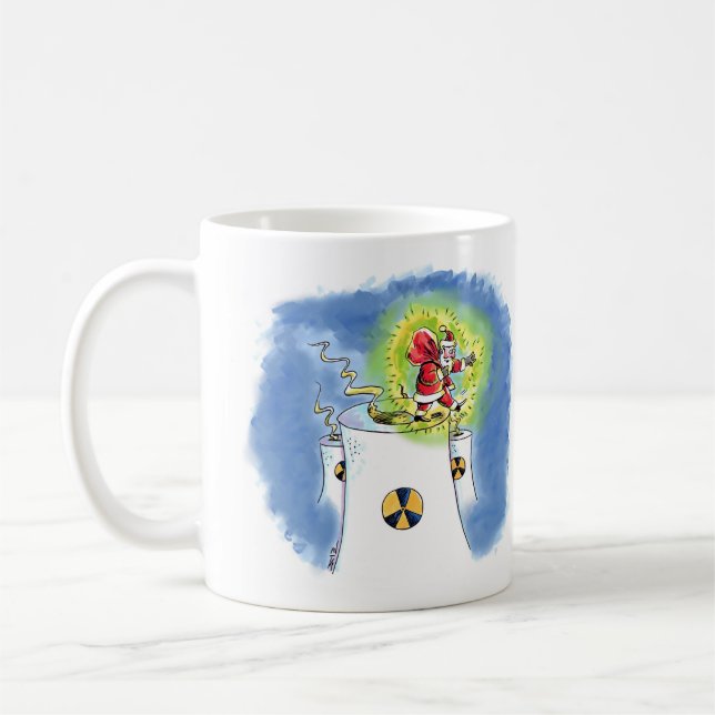 Santa Claus nuageux 2 côté mug (Gauche)