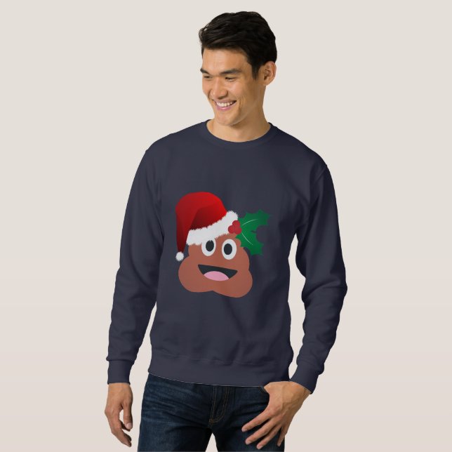 santa claus poop emoji sweatshirt (Devant entier)