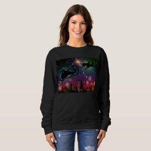 santa claus traîneau femmes sweatshirt