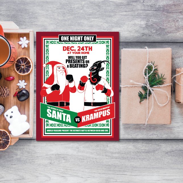 Santa Claus vs Krampus Boxing Match Good vs Evil (Créateur téléchargé)