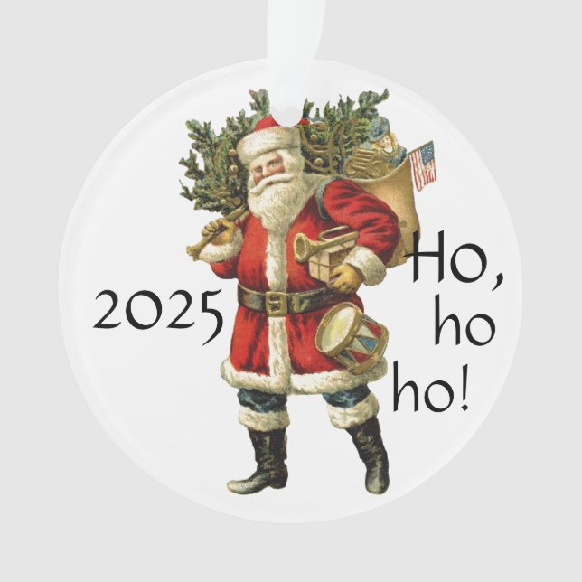 Santa Claus w/Sack of Toys 2025 Christmas Ornament (devant)