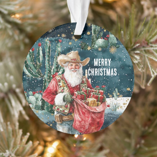 Santa Claus Western Cowboy Christmas (Arbre)