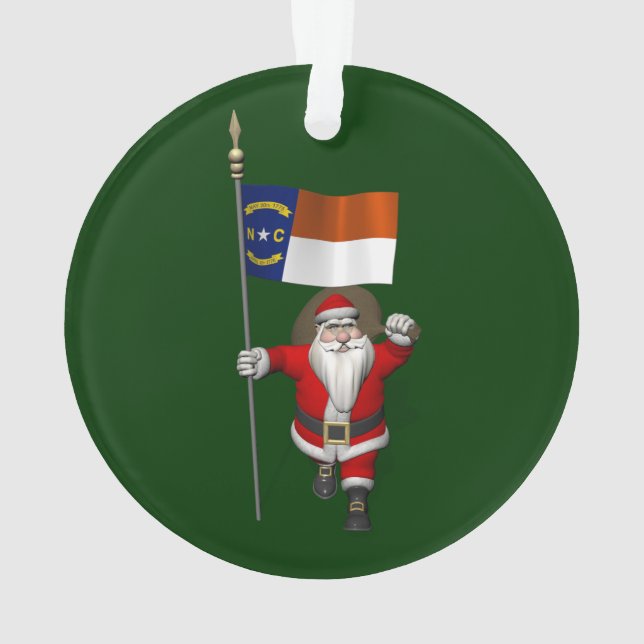 Santa Claus With Ensign Of North Carolina (dos)