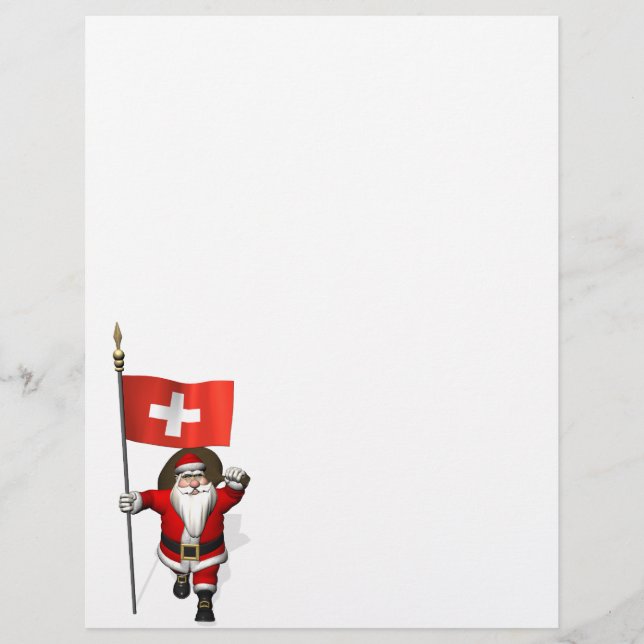 Santa Claus With Ensign Of Switzerland (Devant)