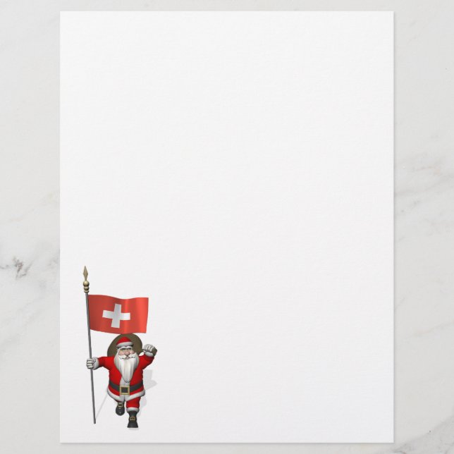 Santa Claus With Ensign Of Switzerland (Devant)