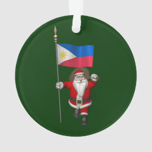 Santa Claus With Ensign Of The Philippines
