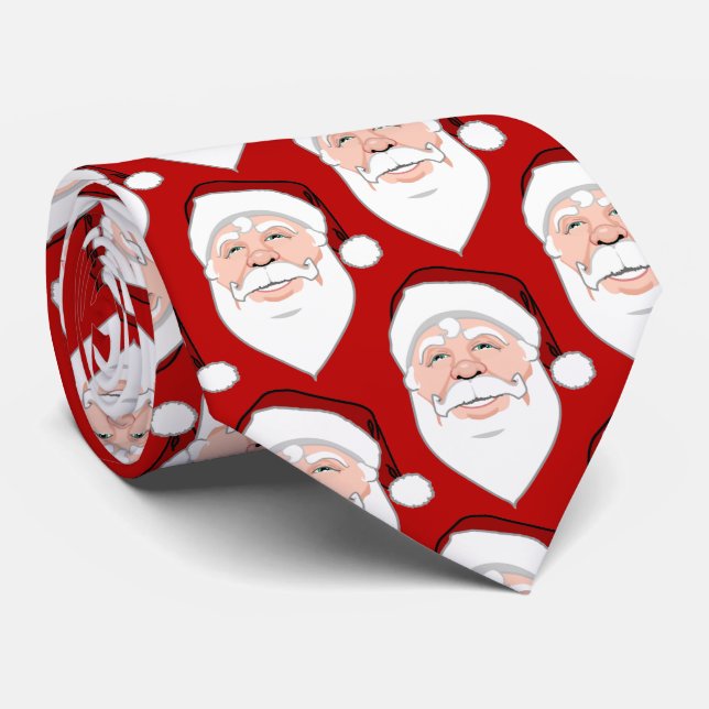 Santa Clause Cravate Festive Noël Neckties & Cadea (Roulé)