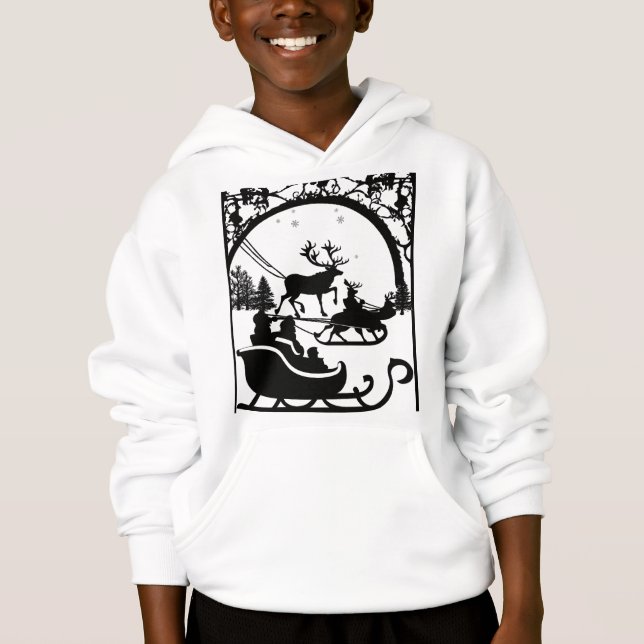 Santa clause hoodie for kids (Devant)