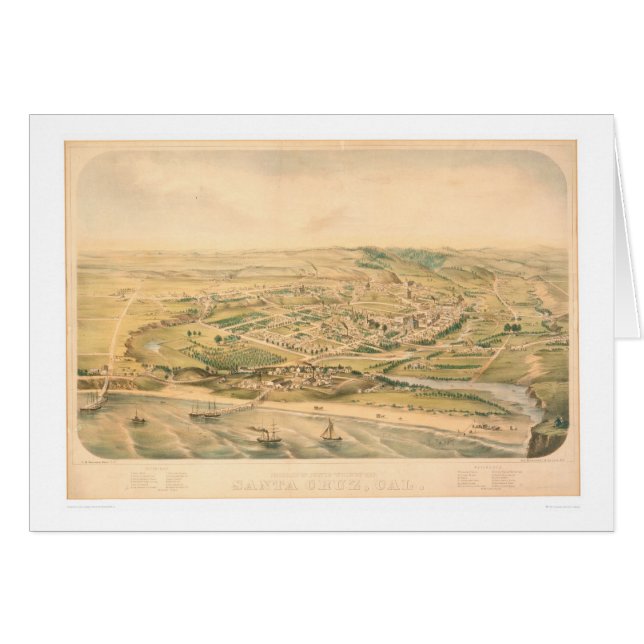 Santa Cruz, carte panoramique de CA (1586A) - non (Devant horizontal)