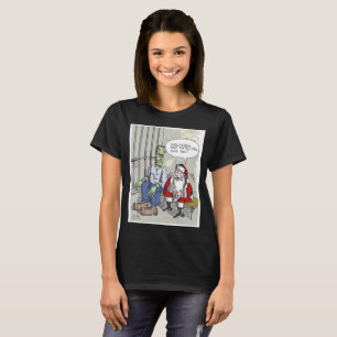 Santa en prison femmes T-shirt noir