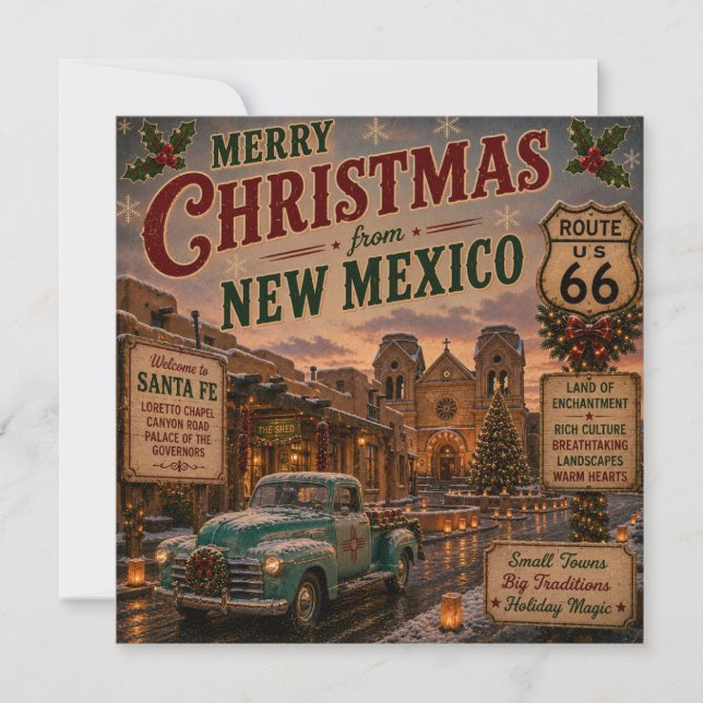 Santa Fe Vœux de vacances Route 66 (Devant)