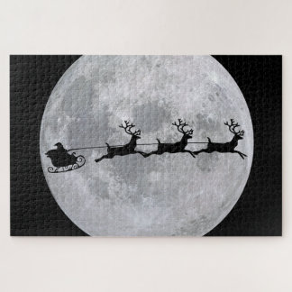 Santa Flying to the Moon Puzzle