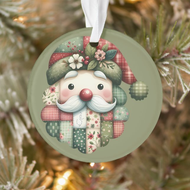 Santa folklorique patchwork fantaisiste de Noël (Arbre)