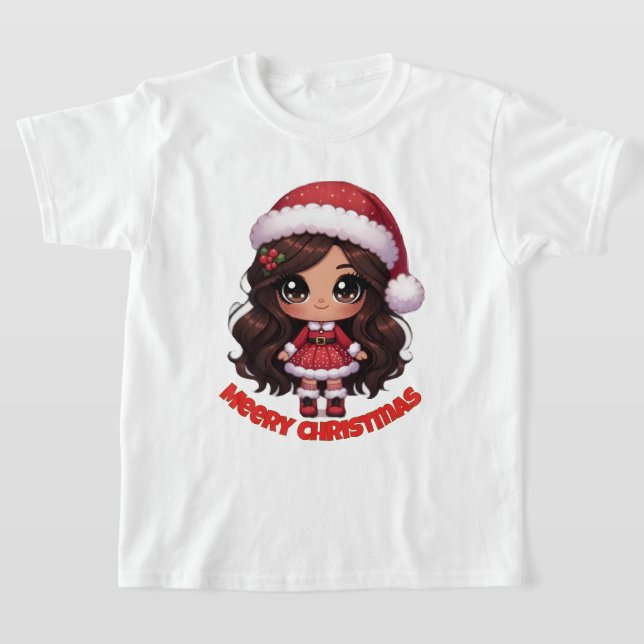 Santa girl meery christmas tshirt (Poser)