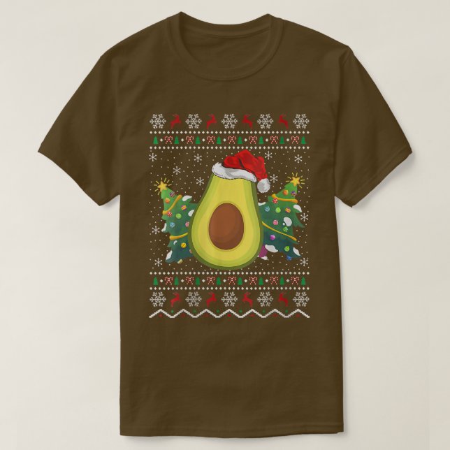 Santa Hat Avocado laide de Noël Sweat Fruit Lov (Design devant)