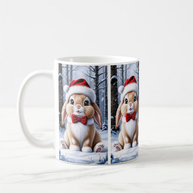 Santa Hat Bunny Mug (Gauche)