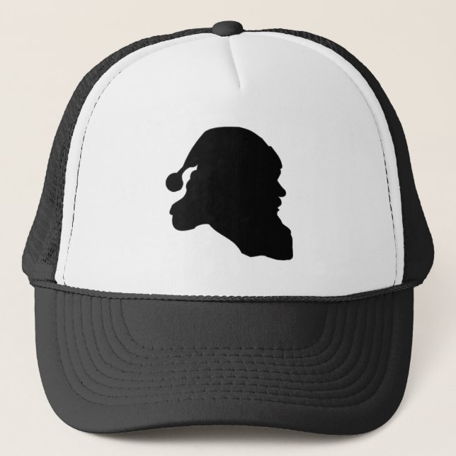 Santa ombragent sur un casquette (Devant)