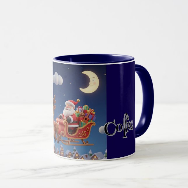 Santa Rudolph Christmas Combo Coffee Mug (Devant droit)