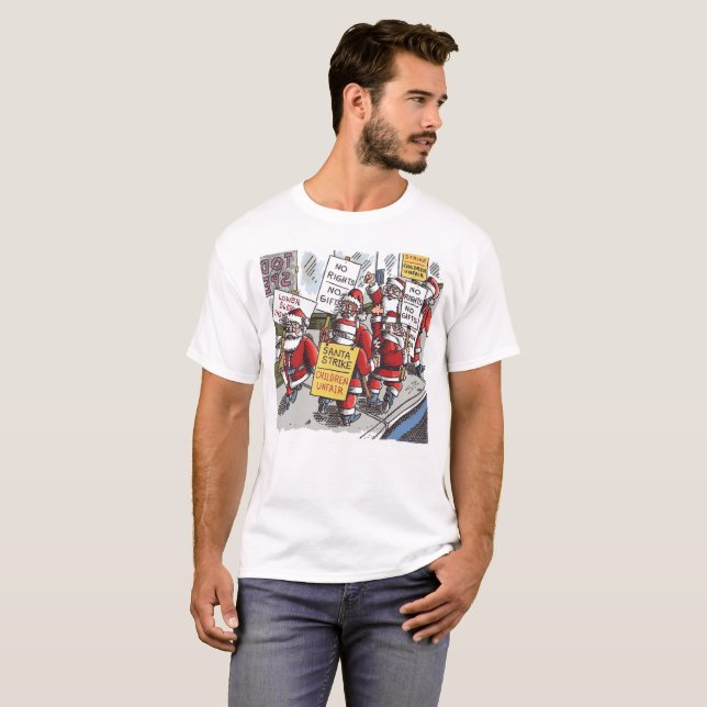 Santa Strike men white T-shirt (Devant entier)