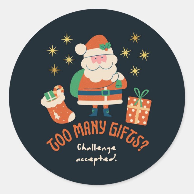 Santa & Tree Magic – Autocollants et invitations d (Devant)