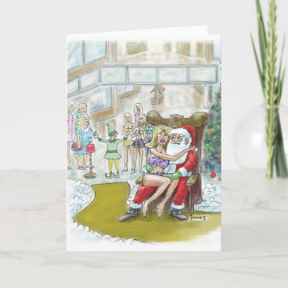 Santas Elf Aide À Grand! Carte de Noël
