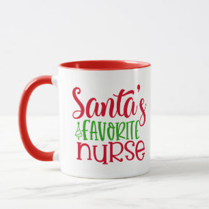 Santas Favorient Nurse mignonne Christmas Mug