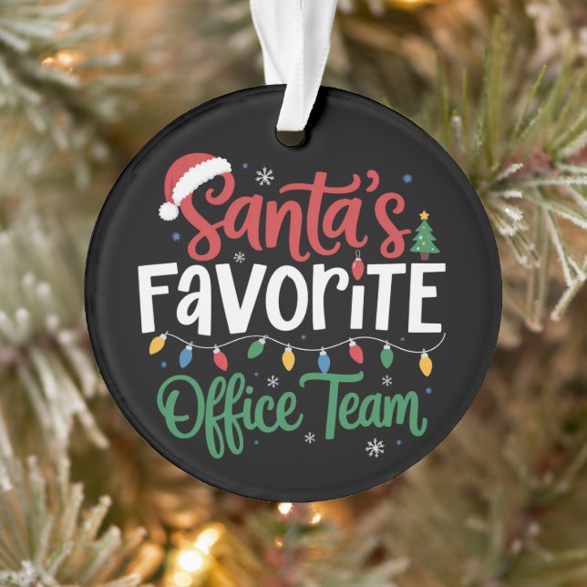 Santa's Favorite Office Team Christmas Funny Work  (Arbre)