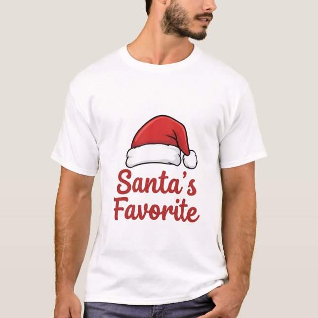 "Santa's Favorite" T-Shirt | Funny Christmas (Devant)