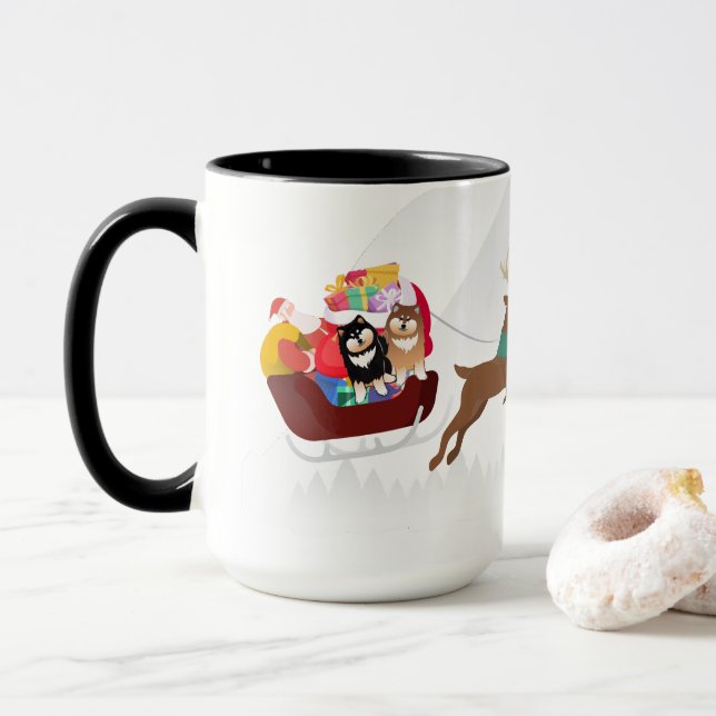 Santas Lappy Helpers - Ordinateur portable mug (Avec donut)