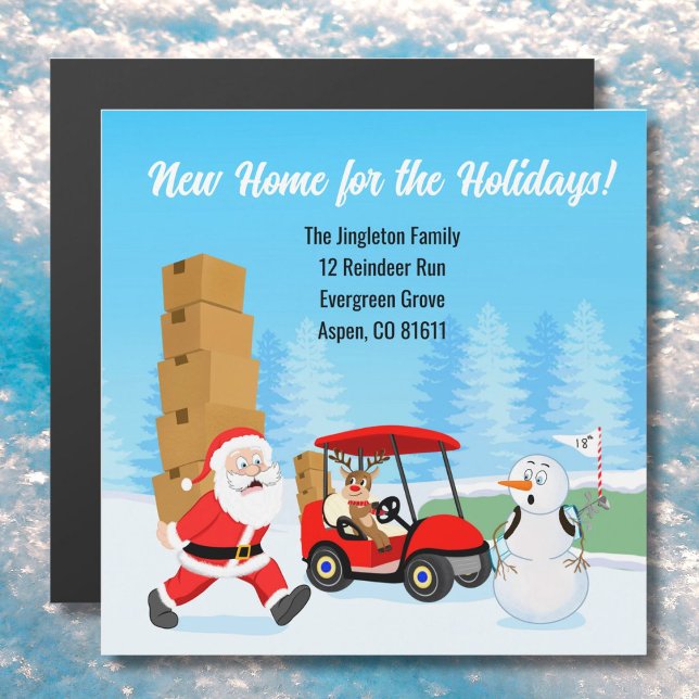 Santa's Moving Boxes with Reindeer on Golf Course  (Créateur téléchargé)