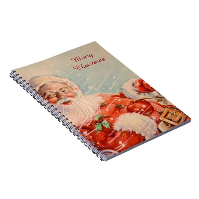 Santas Sleigh Ride Vintage Carnet de Noël (Côté Droit)