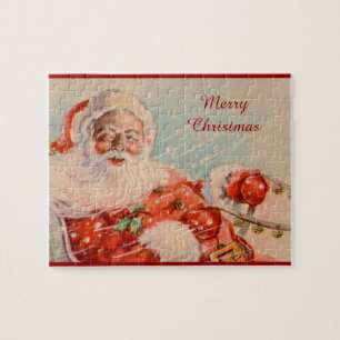 Santas Sleigh Ride Vintage Noël Puzzle
