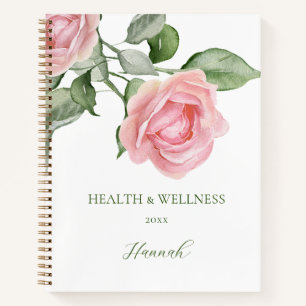 Santé & Bien-Être Journal rose Roses Personnaliser