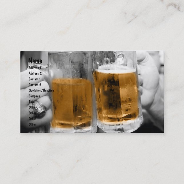 Santé! Carte de visite (Devant)