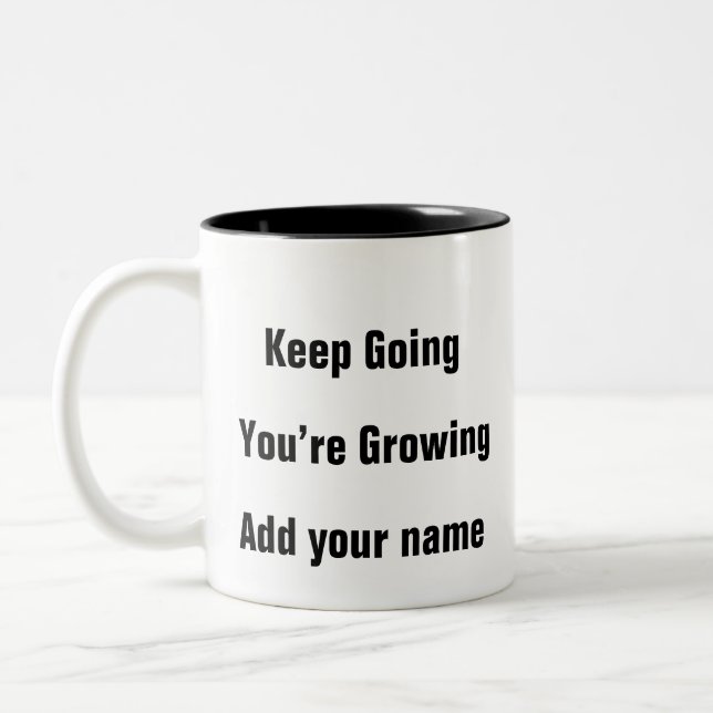 Santé mentale Continuer à grandir Mug motivationne (Gauche)