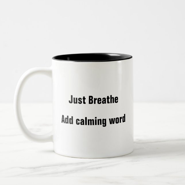 Santé mentale Respirer Rappel calme Mug (Gauche)