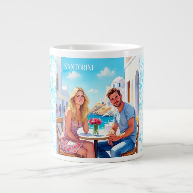 Santorin, Getaway Romantique Spécialité Mug (Devant)